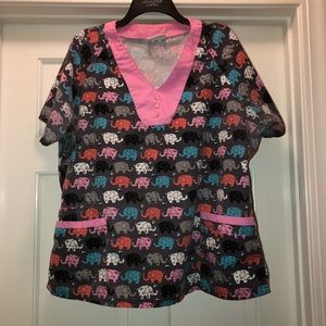 UA Scrubs elephant print. XL